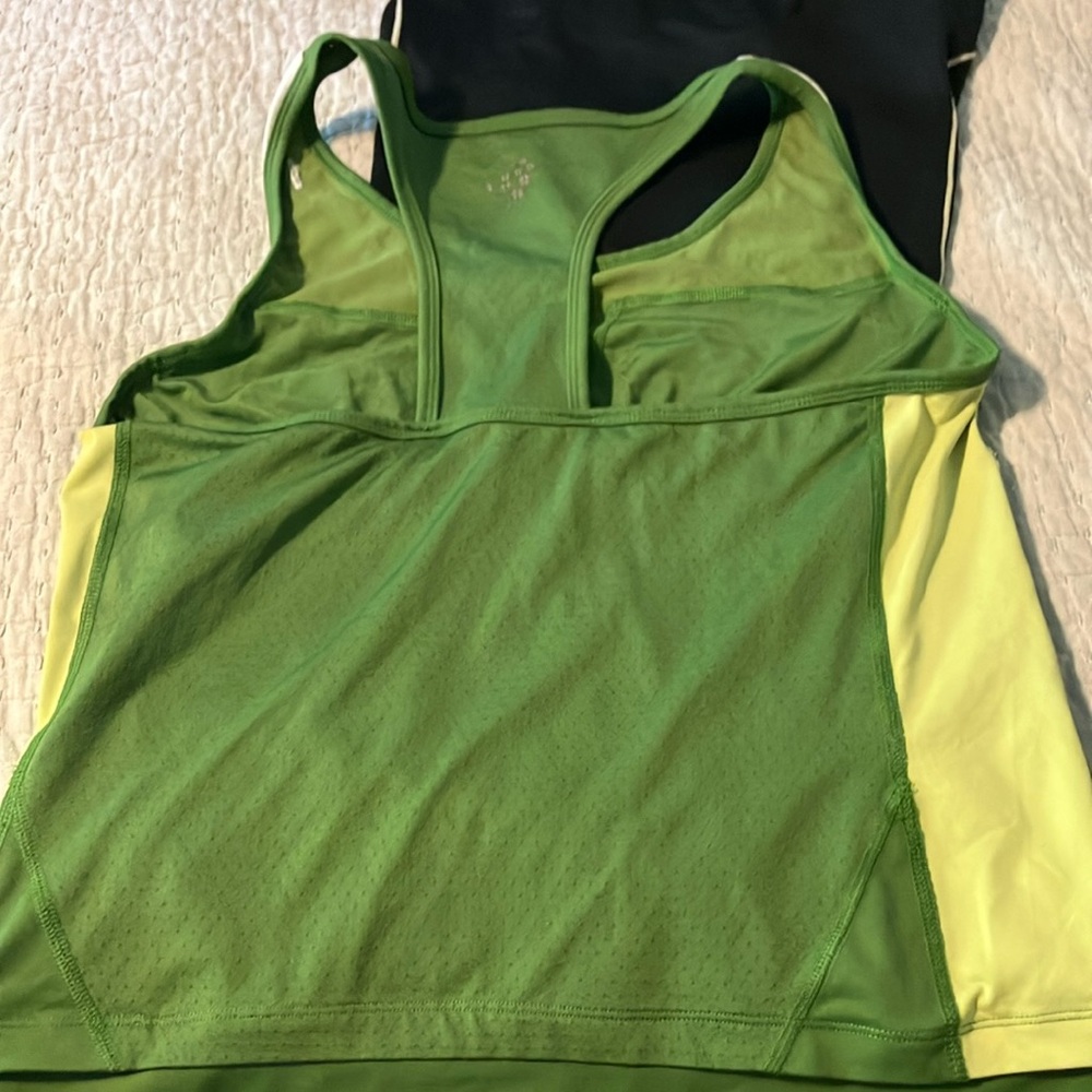 Green and Yellow Racerback Tank Tops - Picture 2 of 4